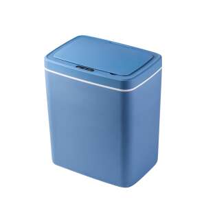 Gadgetry Blue automatic sensor trash can, 16 liter capacity, odor-proof lid and silent opening/closing - Trash can
