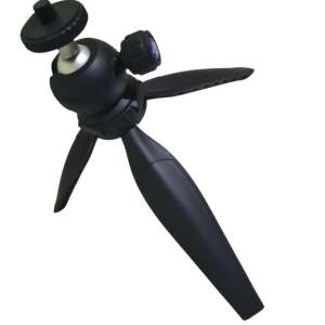 Black mini tripod with ball head for camera and phone - Tripod