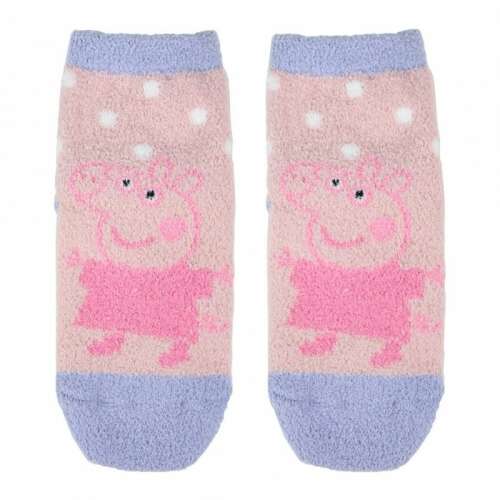 Peppa Pig lány zokni, 27-30 méret, rózsaszín és kék fehér pöttyökkel - Peppa Pig