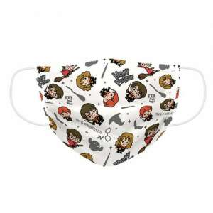 Harry Potter face mask for kids, white with Harry Potter characters, 2 layers, reusable - Cerdá