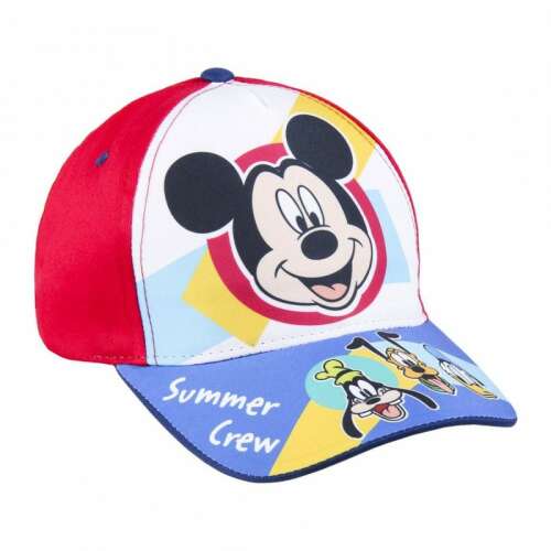 Mickey Mouse Summer Crew baseball cap for kids, red and blue with Mickey Mouse and friends design