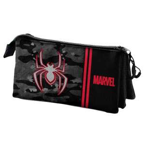 Marvel Spiderman pencil case, black with camo pattern, red spider logo - Pencil Case