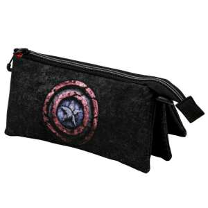 Marvel Captain America pencil case, black with Captain America shield design - Pencil Case