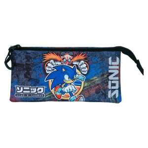 Sonic the Hedgehog pencil case, featuring Sonic and Dr. Eggman, great for school or everyday use - Pencil Case
