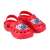 Red Ladybug Miraculous children's slippers, size 26-27, showing both slippers