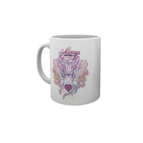 Harry Potter Always mug with a deer and heart design