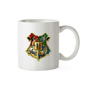 Harry Potter Hogwarts House Crest Mug, 330ml, White Ceramic Mug - Mug