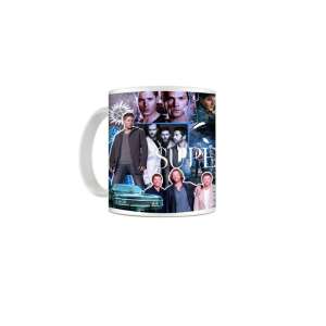 Supernatural Sam, Dean, Castiel mug, collage of characters from the TV show - Mug