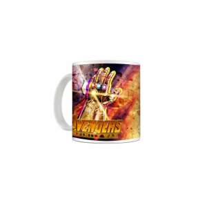 Avengers Infinity War mug, 330ml, white ceramic mug with Thanos's gauntlet and Infinity Stones print - Serving