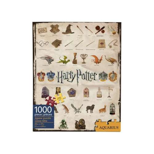 Harry Potter 1000 piece jigsaw puzzle, featuring iconic symbols and characters from the wizarding world