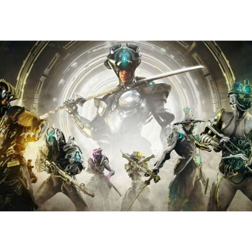 Warframe poszter, 61x90cm, több Warframe karakterrel, köztük Excalibur, Volt és Mag - Poszter