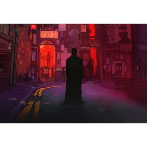 Batman poszter, 61x90cm, poszter561, sötét sikátor, szuperhős, Gotham City, művészeti nyomtatás, faldekoráció - Poszter