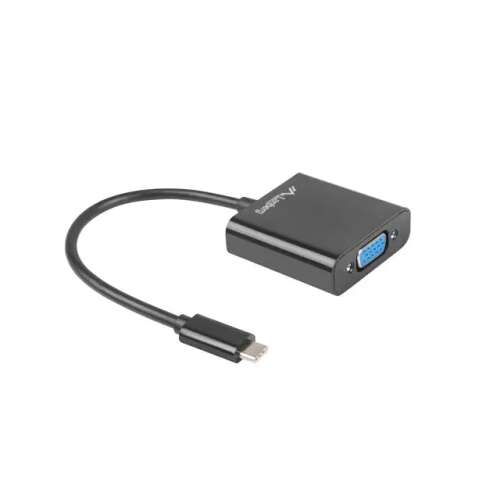 Lanberg USB-C auf VGA Adapter, 15 cm, schwarz