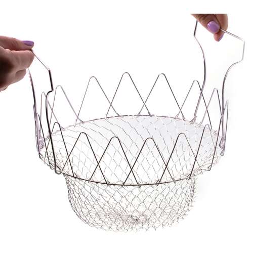 Collapsible Oil Fryer Basket with Handle