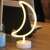 LED neon moon lamp, decorative night light, bedroom decor
