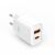 XO ładowarka sieciowa CE12 PD QC 3.0 20W 1x USB 1x USB-C biała + kabel USB-C - Lightning 105316056