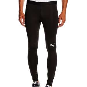 Black Puma Teamsport men's tight pants, front view - Puma