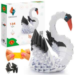 Alexander Kreatív 3D Origami Schwan, 3D Origami-Set für Kinder, Schwan Origami, Papierbasteln, 3D Papiermodell, Origami Schwan, Schwan Modell, Papier Schwan - ALEXANDER
