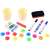 Chalkboard accessories for kids, including chalk, markers, erasers, and magnetic circles