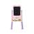 Pink double-sided magnetic and chalk drawing board easel for kids, with a tray for accessories, by Artist brand