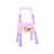 Pink and purple double-sided magnetic and chalk drawing easel for kids, with storage tray for art supplies