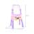 Pink and purple double-sided magnetic and chalk drawing easel for kids, with storage tray for art supplies, dimensions: 108 cm high, 61,5 cm wide, 44,5 cm deep