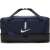 Nike Academy 21 Team Hardcase sports bag, dark blue with white swoosh logo, front view