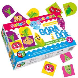 Hra na spájanie ovocia a zeleniny pre deti, puzzle hore a dole, 24 kusov, od 2 rokov - Puzzle