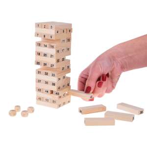 Fa Jenga Torony - 54 db - 2-6 Játékos