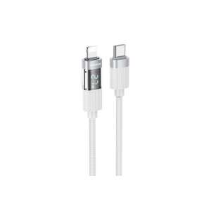 Cablu BOROFONE BU46 Lightning la USB-C cu afișaj de putere, 27W, gri - Cabluri Lightning