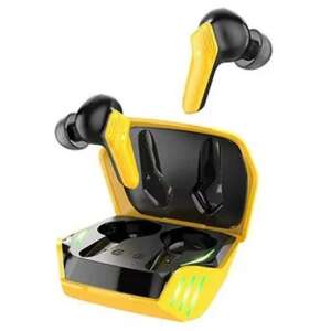 Slúchadlá Borofone BW49 Magic TWS v žlto-čiernom nabíjacom puzdre, bezdrôtové slúchadlá Bluetooth 5.3 - Borofone