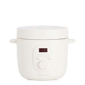 CREATE Multicooker Retro, white rice cooker with digital display and control knob - Rice Cooker