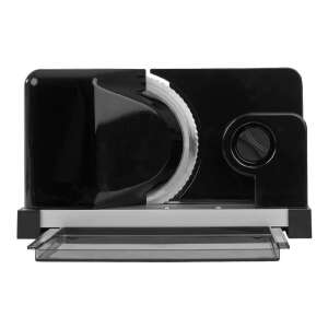 Ritter Germany Elexa 5 electric deli slicer, black, front view, with removable tray - Slicing Machine