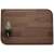 Legnoart Rialto chopping board, dark brown, heat treated natural wood, handmade, 37 x 28 cm, with artichoke