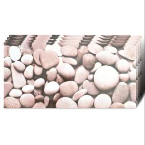 Set de 50 plăci autoadezive cu efect de marmură, grosime 2 mm, 30x60 cm, design cu pietriș, rezistente la apă, adeziv puternic, acoperire de 9 metri pătrați - Nonbrand Panele & Autocolante de perete