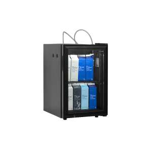 Răcitor de lapte TEFCOLD BC60MC, ideal pentru cafenele, potrivit și pentru cutii/sticle, capacitate de 58 litri, temperatură reglabilă 2-10°C, dezghețare automată, iluminare interioară LED, încuietori, negru - Mini-frigidere