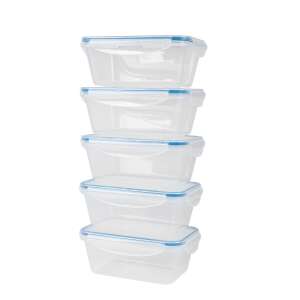 Set de recipiente pentru depozitarea alimentelor Classbach, 5 bucăți, a câte 1000 ml, fără BPA, etanș, lavabil la mașina de spălat vase, potrivit pentru cuptorul cu microunde și congelator - Cutii alimentare