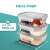 Classbach 3-piece glass food storage container set with compartments, 3x1000ml, airtight, dishwasher, microwave and freezer safe, transparent