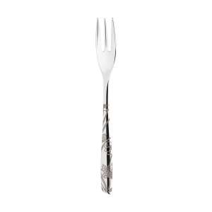 Casa Bugatti Riviera Lady dessert fork, stainless steel, floral design, shiny finish - Cutlery