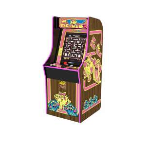 Arcade1Up Ms. Pac-Man 40-та годишнина издание аркаден шкаф, 10 игри, Многоцветен - Конзола за игри