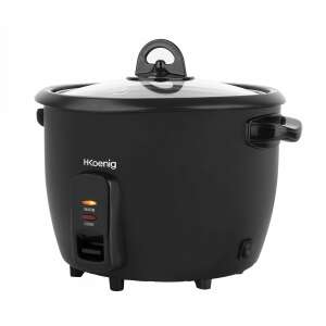 H.Koenig Oryza8 rice cooker, black, 1.8L capacity, 10 servings, automatic keep warm function, non-stick coating, BPA free, easy to clean - Rice Cooker