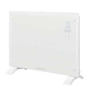 Proficare electric glass panel heater, white, 64 cm wide, with remote control - Electric Heating Panel