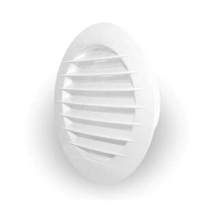 Dospel KRO 125 round ventilation grille with mosquito net, diameter 125 mm, ABS material, white - Water, Gas & Heating Installation