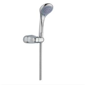 Shower Set, Aqua Blue, 3-Function Shower Head, 1.5 m Shower Hose and Bracket