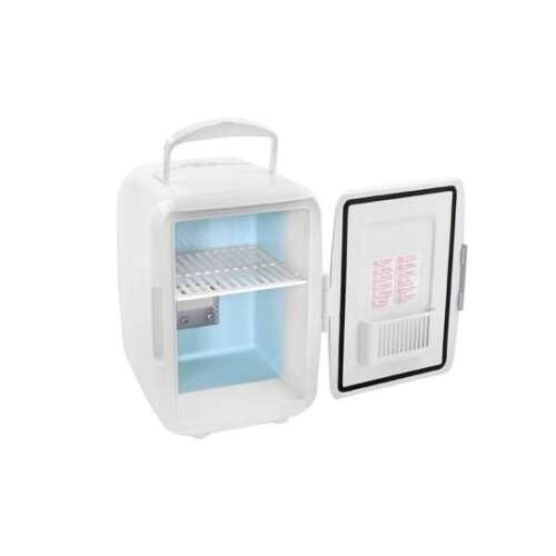 Malatec 4L hordozható mini hűtőszekrény, fehér, 12V/220V, autóba és otthonra