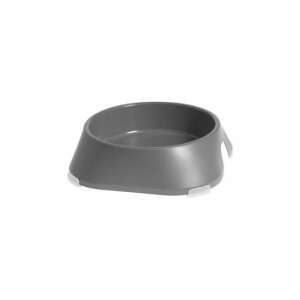 Grey non-slip pet bowl, 700ml, L size, made from recycled PET - Pet Feeding and Water Bowl