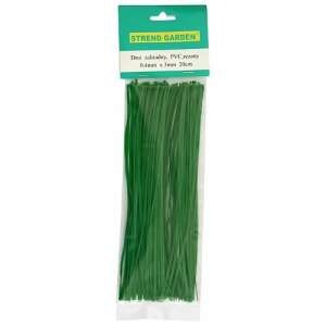 Strend Garden legături din plastic verde, 100 bucăți, 0,4 x 3 x 100 mm - Sfoare