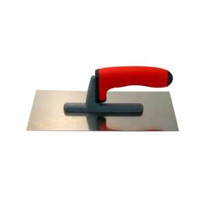 Stainless Steel Smoothing Trowel with Soft Handle, 13x27 cm