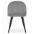 Artool Bello szürke bársony étkezőszék, elölnézet