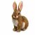 Polirezin nyúl kerti dekoráció, 15,5x18,5x26,3 cm. Aranyos nyuszi szobor kültéri dekorációhoz.